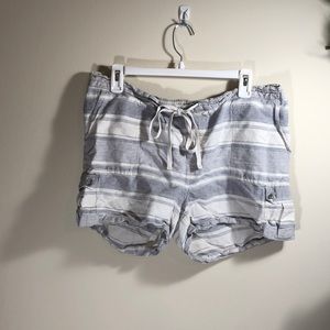 CASLON blue and white cotton shorts